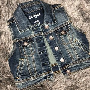 Girls denim vest
